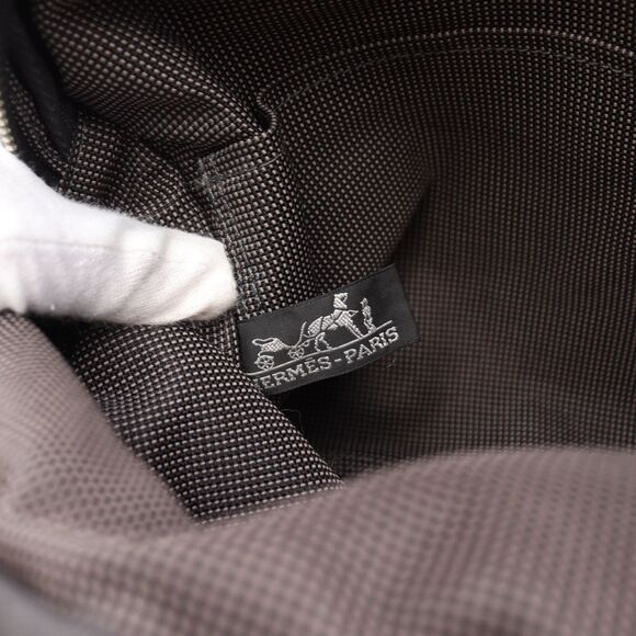 Hermes Yell line Ad PM Backpack Rucksack canvas Black Authentic - Picture 4 of 10